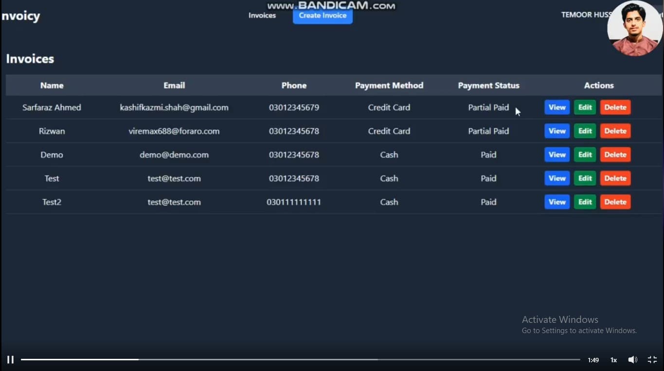 Invoicy - Laravel App