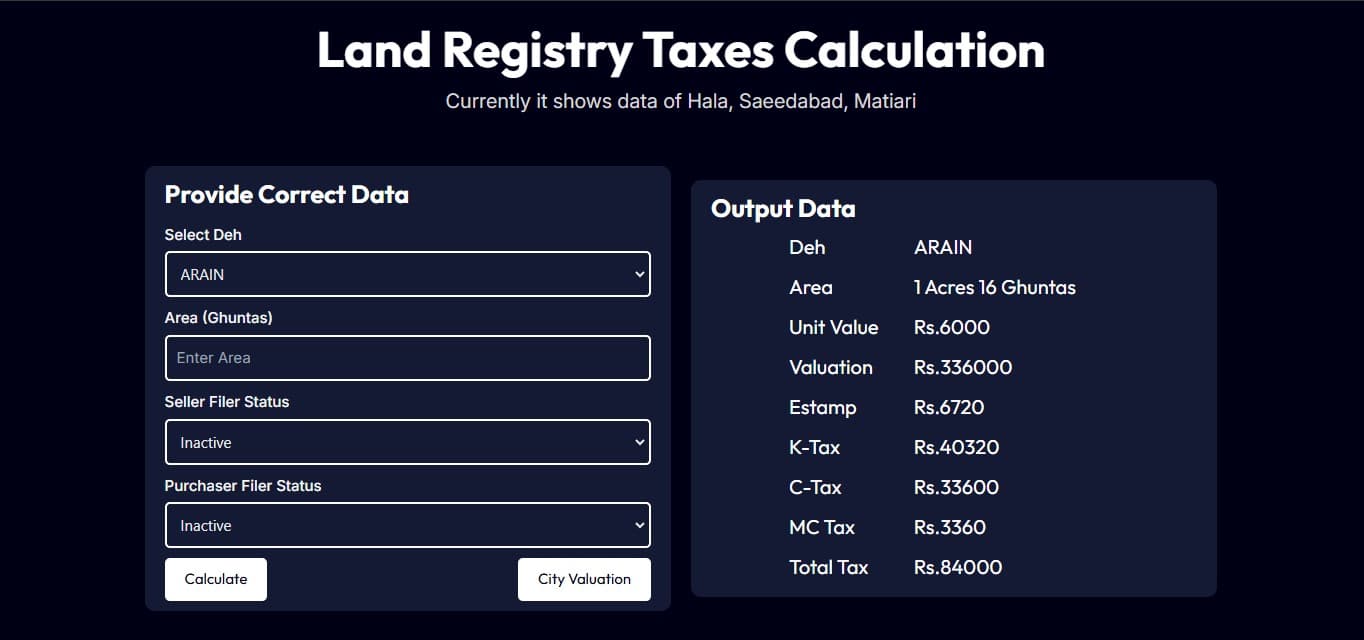 Property Tax Calculator